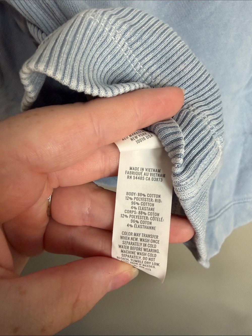 Aerie Blue Puff Sleeve Cropped Sweatshirt Small Blue - Picture 6 of 7